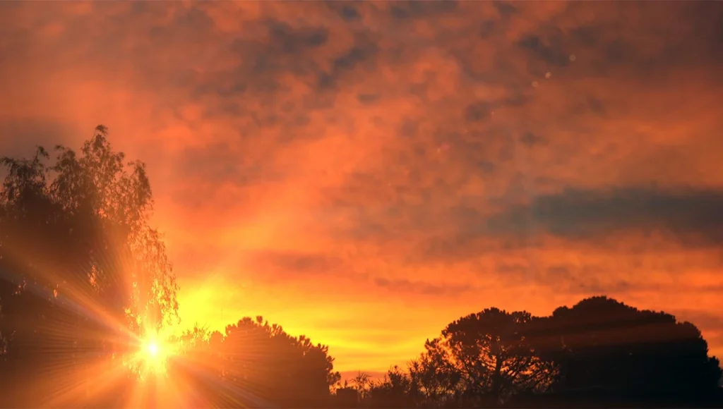 Setting sun